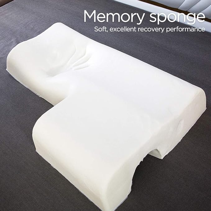 Couple Pillow Orthopedic Memory Foam Protect Cervical Vertebra Release Arm Pain Pressure Pillow for Side Sleeper - SHOPPING YARD
