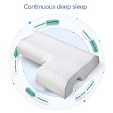 Couple Pillow Orthopedic Memory Foam Protect Cervical Vertebra Release Arm Pain Pressure Pillow for Side Sleeper - SHOPPING YARD