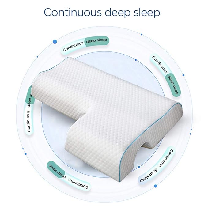 Couple Pillow Orthopedic Memory Foam Protect Cervical Vertebra Release Arm Pain Pressure Pillow for Side Sleeper - SHOPPING YARD