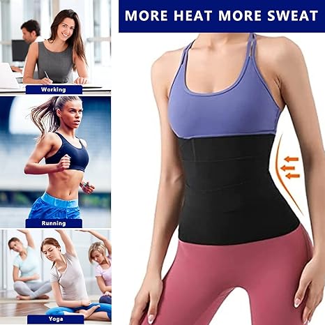 Waist Trainer For Women Waist Wraps For Stomach Me Up Bandage Wrap For Women Body Belly Wraps To Lose Belly Fat Black - SHOPPING YARD