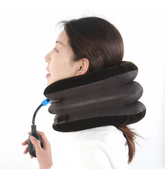 Inflatable Neck Cervical Vertebra Traction Soft Neck Tractor Pillow Relieve Headache Head Back Shoulder Neck Pain - SHOPPING YARD