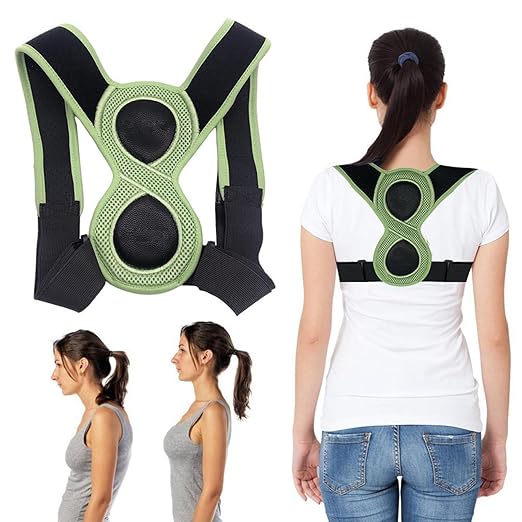 Shaped Posture Corrector for Kids Adults Adjustable Upper Back Brace Support - SHOPPING YARD