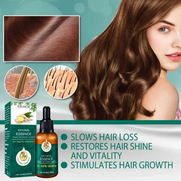 Hair Fast Growth Hair Care Essential Oil Natural Ginger Hairs Regrowth Products Serum - SHOPPING YARD
