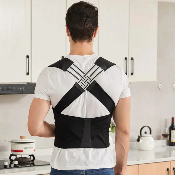 Adjustable Back Posture Corrector Belt for Man Woman Back Brace Shoulder Straightener Back Support Upper and Lower Pain Relief - SHOPPING YARD